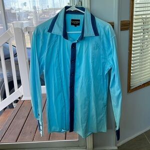 Lanzo Couture Dress Shirt 70’s Vibe Cowboy L